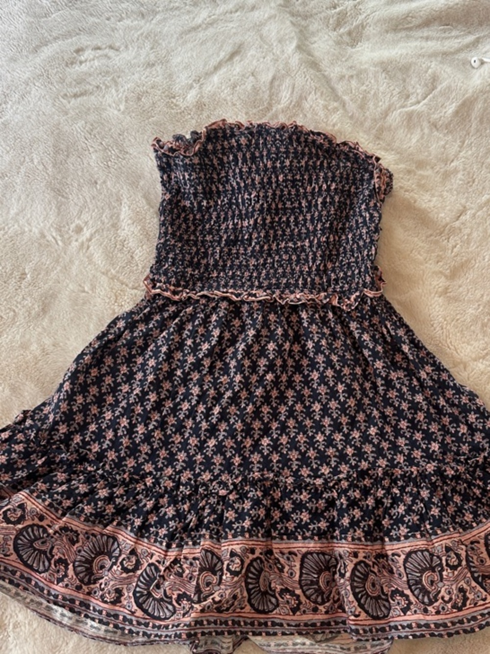 SEA Sundress in Navy & Blush